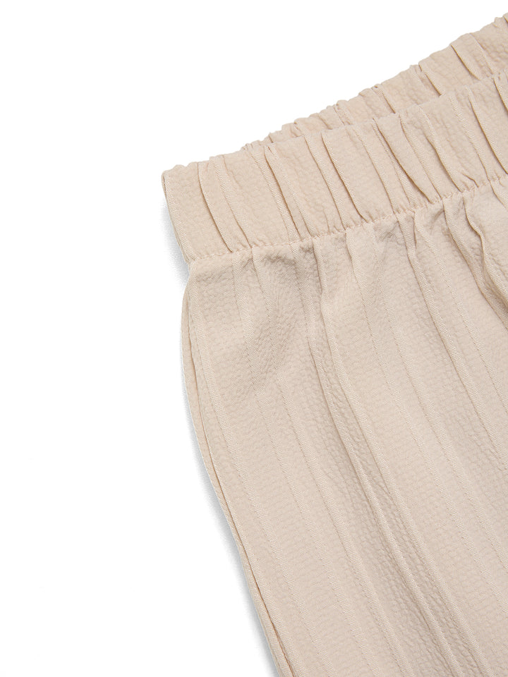 Casual Lettuce Trim Ruched Ruffle V neck Women Two-piece Outfits