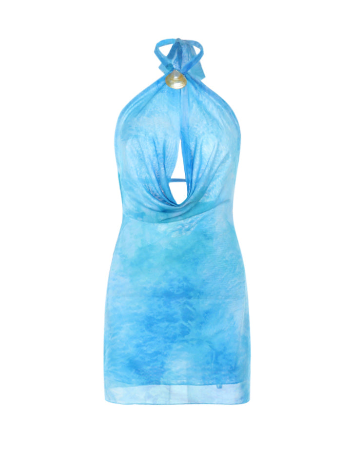 Design incrociata tintura tintura Boho Abito da donna legata