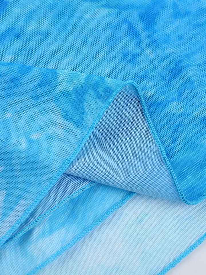 Design incrociata tintura tintura Boho Abito da donna legata