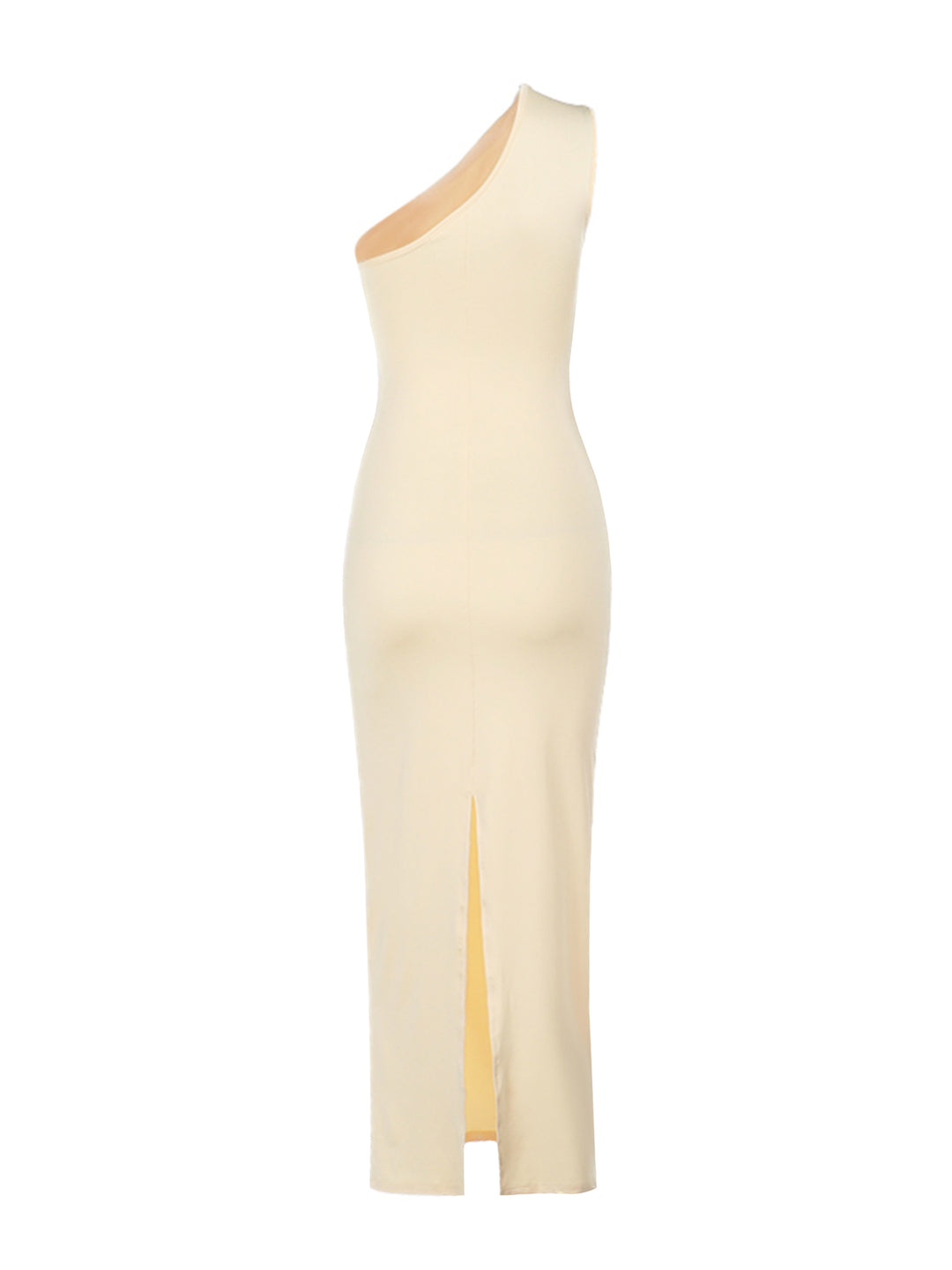 Tunic Elegant Ruched Asymmetrical Neck Maxi Women Dress