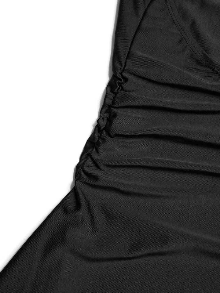 Casual Plain Cowl Neck Regular Sleeveless Women Dress -