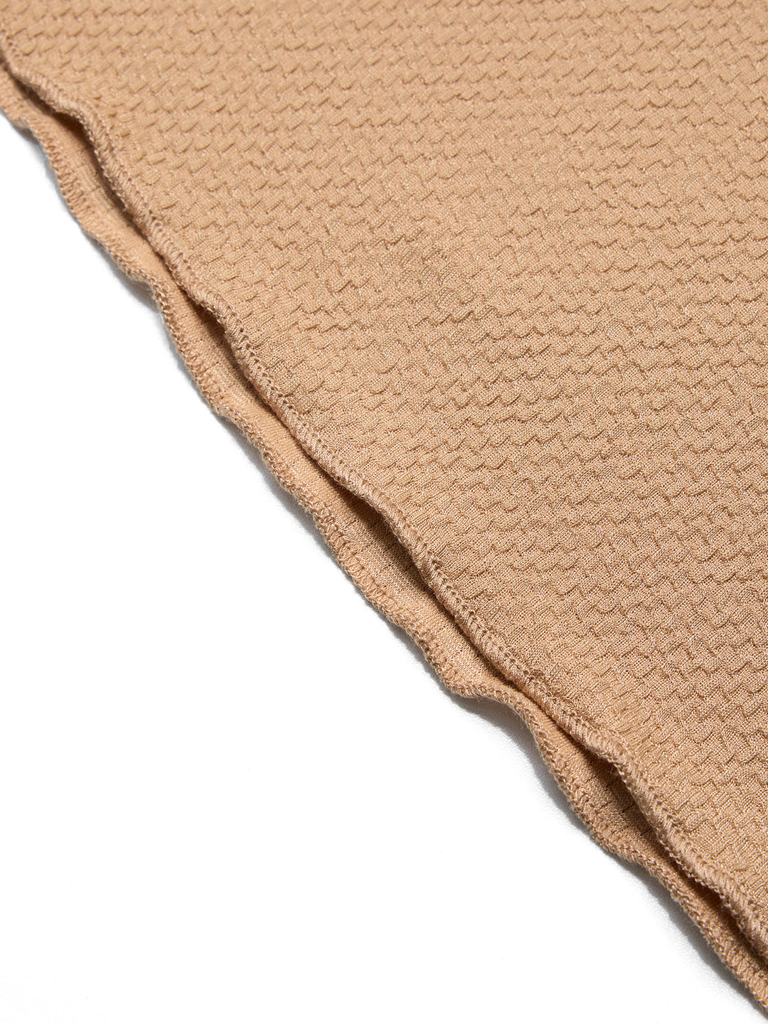 Tessuto casual testurizzato tops di orlo bordo ondata rottata -