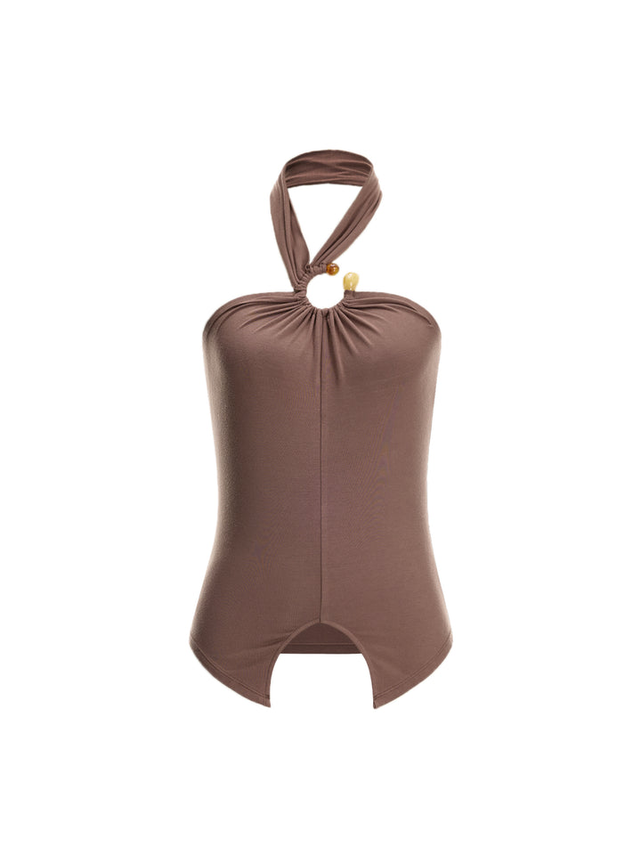 Cami boho con perline di canotte da donna e camis